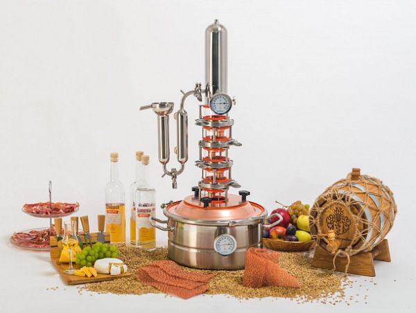 Универсальный самогонный аппарат Миджет 2.0 МЕДЬ, без куба Универсальный самогонный аппарат Миджет 2.0 МЕДЬ, без куба